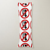 NO Tuk TAXI ⚠ Thai Road Sign ⚠ Lichaamskussen (Voorkant Verticaal)