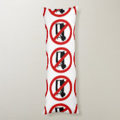 NO Tuk TAXI ⚠ Thai Road Sign ⚠ Lichaamskussen (Achterkant (Verticaal))