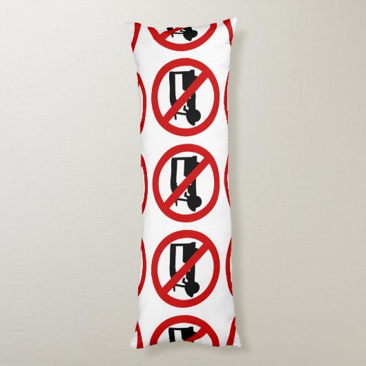 NO Tuk TAXI ⚠ Thai Road Sign ⚠ Lichaamskussen (Achterkant (Verticaal))