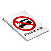 NO Tuk TAXI ⚠ Thai Road Sign ⚠ Notitieboek (Rechterzijde)