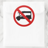 NO Tuk TAXI ⚠ Thai Road Sign ⚠ Ronde Sticker (Tas)