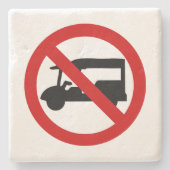 NO Tuk TAXI ⚠ Thai Road Sign ⚠ Stenen Onderzetter (Voorkant)