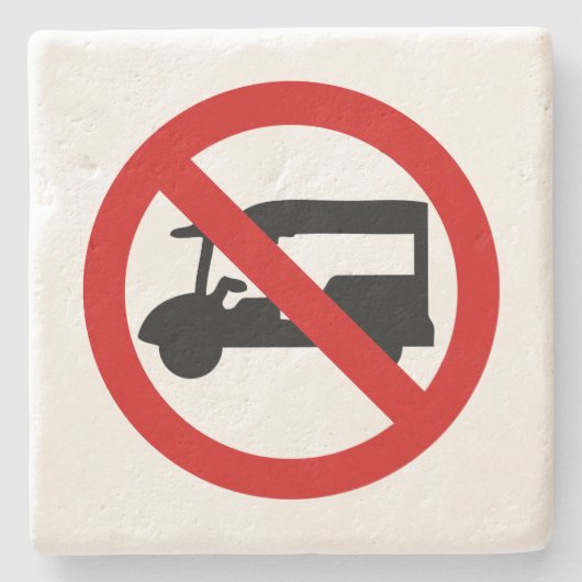 NO Tuk TAXI ⚠ Thai Road Sign ⚠ Stenen Onderzetter (Voorkant)