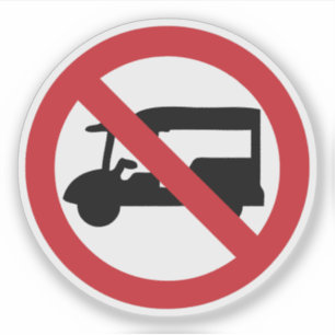 NO Tuk TAXI ⚠ Thai Road Sign ⚠ Sticker