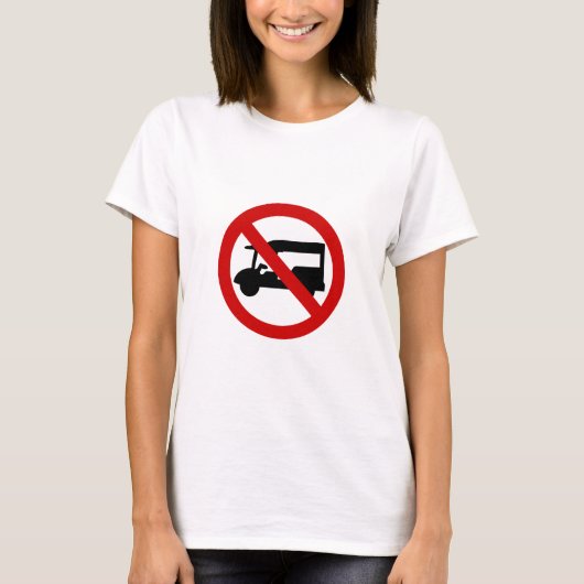 NO Tuk TAXI ⚠ Thai Road Sign ⚠ T-shirt (Voorkant)