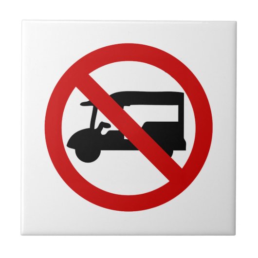 NO Tuk TAXI ⚠ Thai Road Sign ⚠ Tegeltje (Voorkant)
