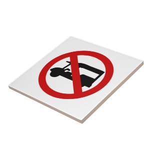 NO Tuk TAXI ⚠ Thai Road Sign ⚠ Tegeltje