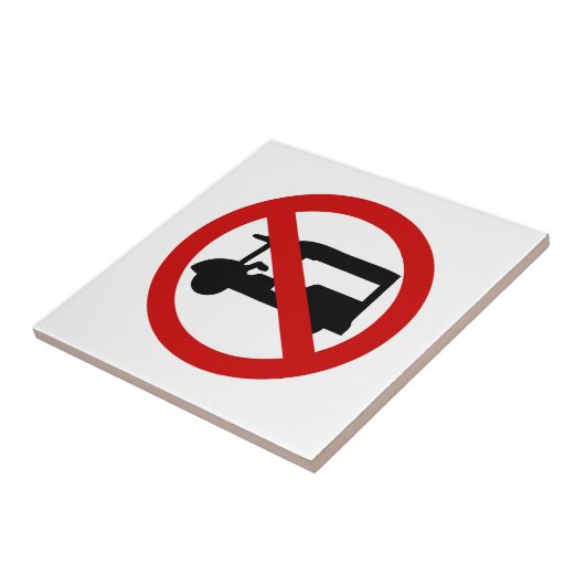 NO Tuk TAXI ⚠ Thai Road Sign ⚠ Tegeltje (Zijkant)