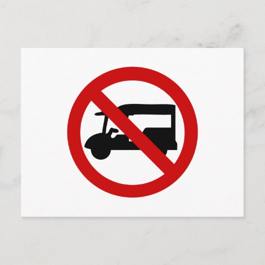NO Tuk-Tuk TAXI ⚠ Thai Road Sign ⚠ Briefkaart (Voorkant)