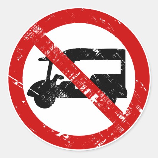 NO Tuk-Tuk TAXI  ⚠ Thai Road Sign ⚠ Ronde Sticker (Voorkant)