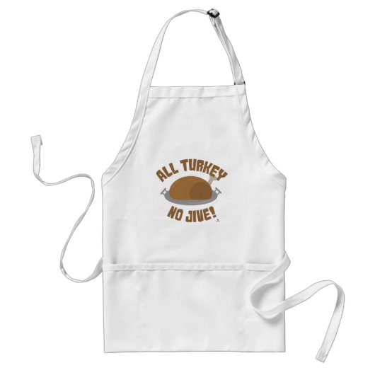 No Turkey All Jive Thanksgiving Dinner Logo Standaard Schort (Voorkant)