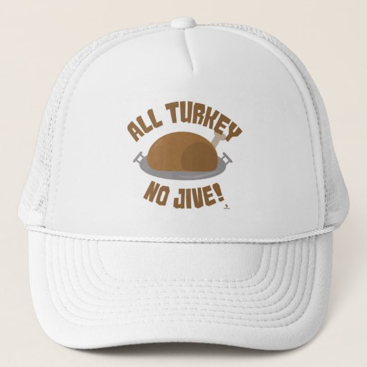 No Turkey All Jive Thanksgiving Fun Motto Trucker Pet (Voorkant)