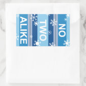 No Two Alike - Snowflake Stripe Poster Rechthoekige Sticker (Tas)
