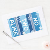 No Two Alike - Snowflake Stripe Poster Rechthoekige Sticker (Envelop)