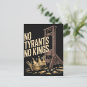No Tyrants No Kings Briefkaart (Staand voorkant)
