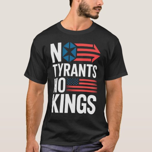 No Tyrants No Kings / Hands Off Protest T-shirt (Voorkant)