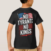 No Tyrants No Kings Patriotic Freedom Activism Tee T-shirt (Achterkant)