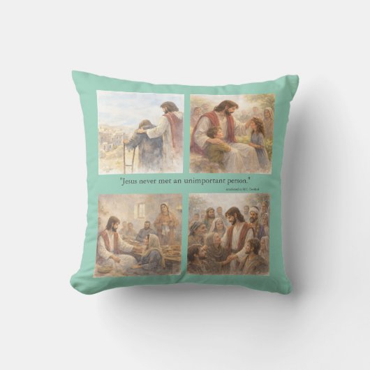 No unimportant person kussen (Voorkant)