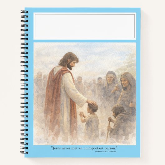 No unimportant person notitieboek (Voorkant)