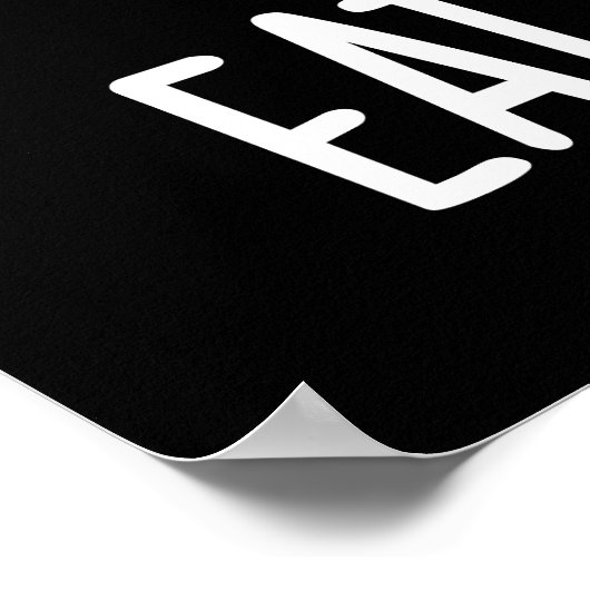 No Upsetti Eat Spaghetti Grappig Voedsel Pun Dark  Poster (Hoek)