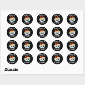 No Upsetti Eat Spaghetti Grappig Voedsel Pun Dark  Ronde Sticker (Vel)