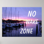No Wake Zone Marina Sunset Poster (Voorkant)