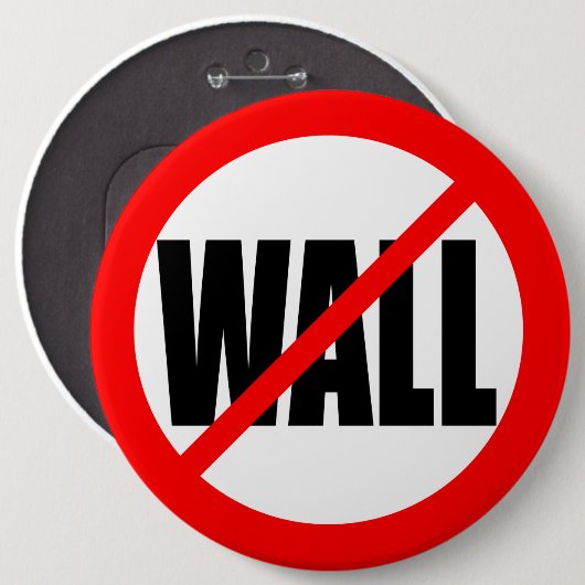 "NO WALL" 6-inch Ronde Button 6,0 Cm (Voorkant /achterkant)