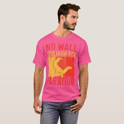 No Wall Too High For Parkour T-shirt (Voorkant volledig)