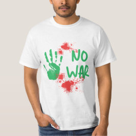 No War - Anti-War Protest Handprint Design T-shirt