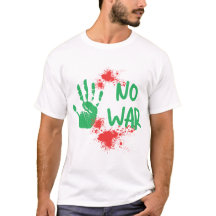 No War  Anti-War Protest Handprint Design
