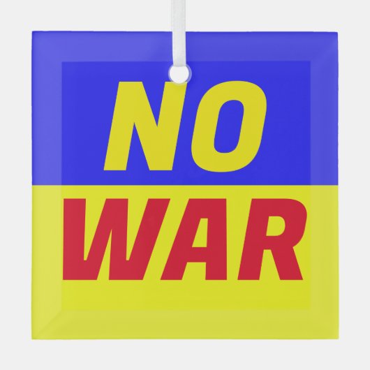 NO WAR Glass Ornament (Voorkant)