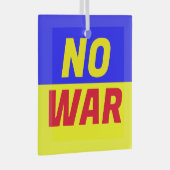 NO WAR Glass Ornament (Voorkant Rechts)