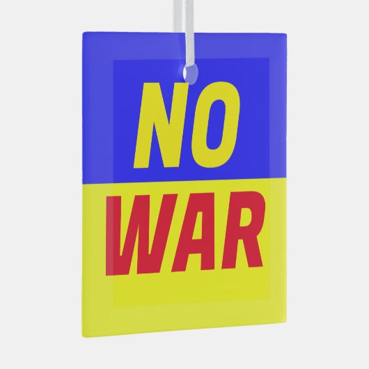 NO WAR Glass Ornament (Voorkant Rechts)