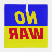 NO WAR Glass Ornament (Achterkant)