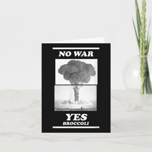 No War Ja Broccoli Kaart (Voorkant)