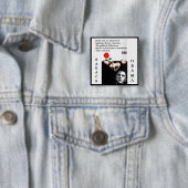 no_war_mahmood copy, Uiteindelijk, geen bedrag van Vierkante Button 5,1 Cm (In situ)