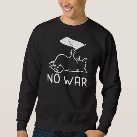 No War Peace Movement World Peace Flag Cat Trui (Voorkant)