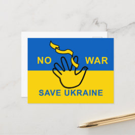 No war, save Ukraine Briefkaart