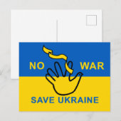 No war, save Ukraine Briefkaart (Voorkant / Achterkant)