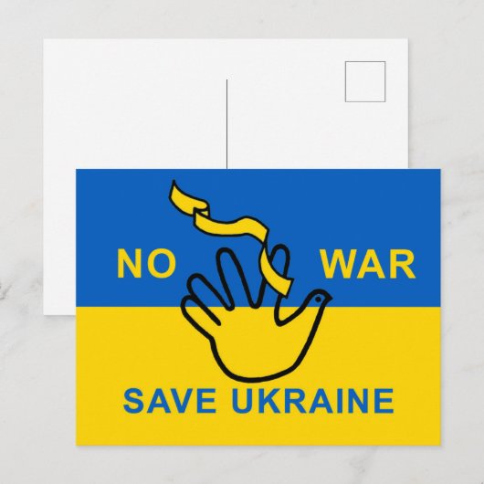 No war, save Ukraine Briefkaart (Voorkant / Achterkant)