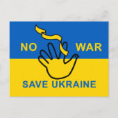 No war, save Ukraine Briefkaart (Voorkant)