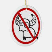 NO Water Buffalo ⚠ Funny Asian Thai Sign ⚠ Keramisch Ornament (Rechts)