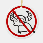 NO Water Buffalo ⚠ Funny Asian Thai Sign ⚠ Keramisch Ornament (Voorkant)