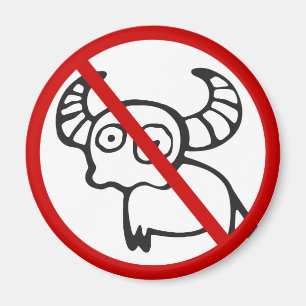 NO Water Buffalo ⚠ Funny Asian Thai Sign ⚠ Magneet