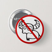 NO Water Buffalo ⚠ Funny Asian Thai Sign ⚠ Ronde Button 5,7 Cm (Voorkant /achterkant)