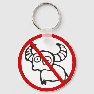 NO Water Buffalo ⚠ Funny Asian Thai Sign ⚠ Sleutelhanger