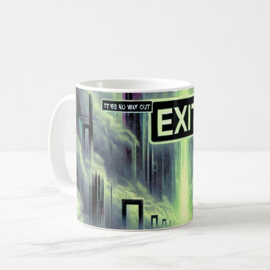 ☕ "No Way Out" Weirdcore Mok ☕ (Voorkant links)