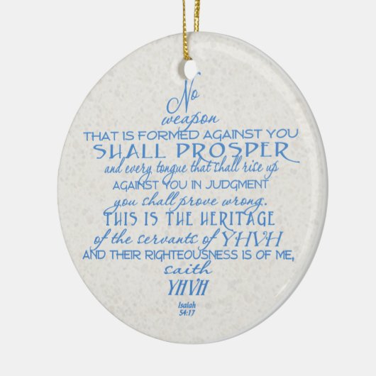 No Weapon Star van David Keramisch Ornament (Links)