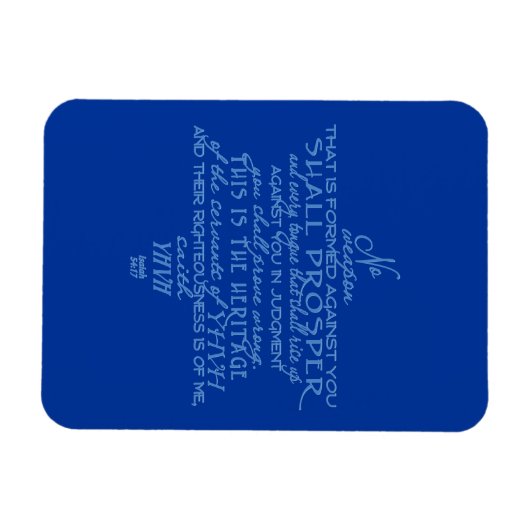 No Weapon Star van David Magneet (Horizontaal)