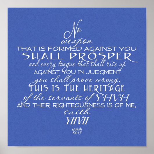 No Weapon Star van David Poster (Voorkant)